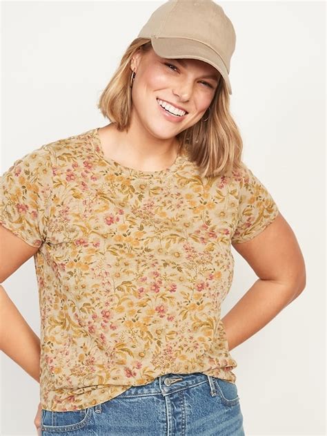 Everywear Floral Print Crew Neck T Shirt Old Navy