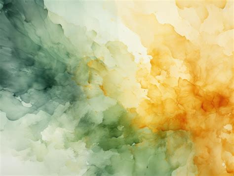 Premium Photo Green Orange Abstract Pattern Watercolor Background