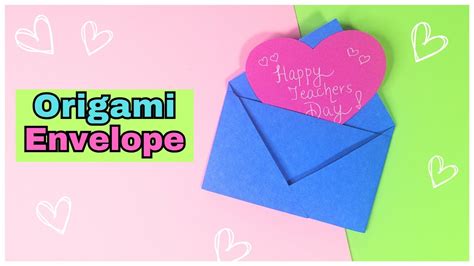 Origami Envelope Tutorial Teachers Day Card Youtube