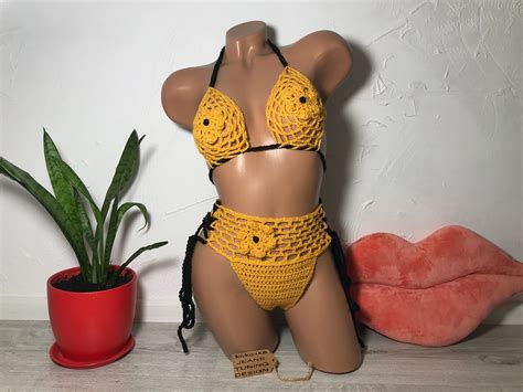 Hot Sexy Crochet Bikini Women Swimsuit Summer Trends Sexy Etsy