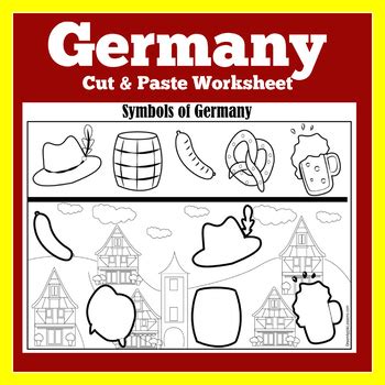 GERMANY Worksheet Activity Preschool Kindergarten 1st Grade Symbols GERMAN