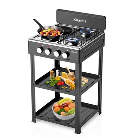 Buy Saachi 2 Gas 2 Hotplates Table Top Cooker With Shelves Dombelo