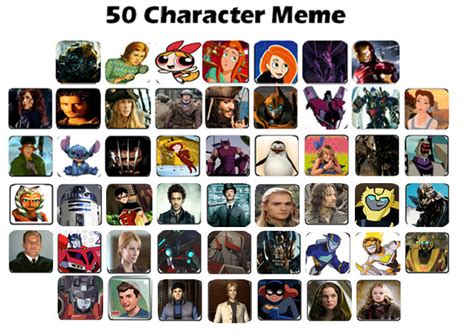 50 Character Meme By Challenger2012 On Deviantart