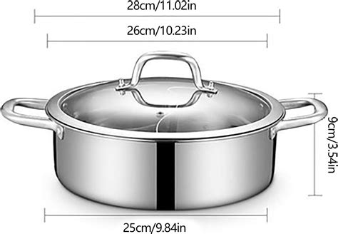 Buy Yiyibyus Food Grade Stainless Steel Shabu Shabu Hot Pot With Divider Lid For Induction