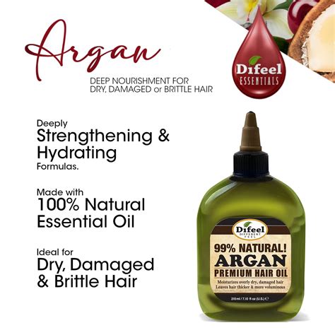 Difeel Premium Natural Hair Oil Argan Oil 71 Ounce