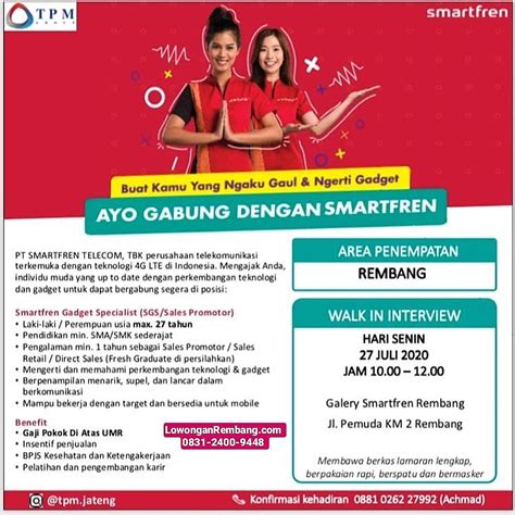 Lowongan Kerja Posisi Smartfren Gadget Specialist Sales Promotor