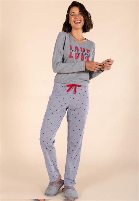 Pijama Manga Longa Love Everyday Mensageiro Dos Sonhos Le Lingerie