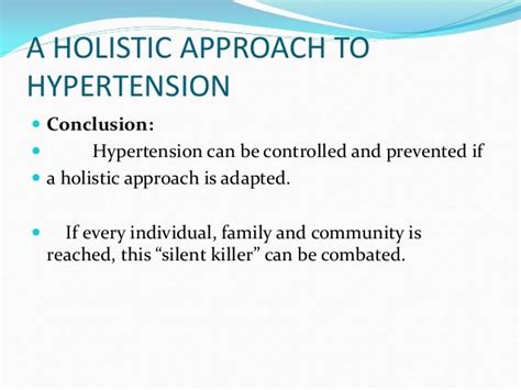 A Holistic Approach To Hypertension