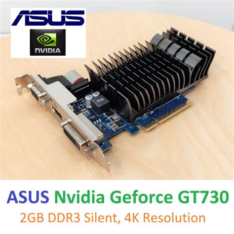 Asus NVIDIA GF GT730 64-BIT 2GB GT730-SL-2GD5-BRK-E, GeForce ...