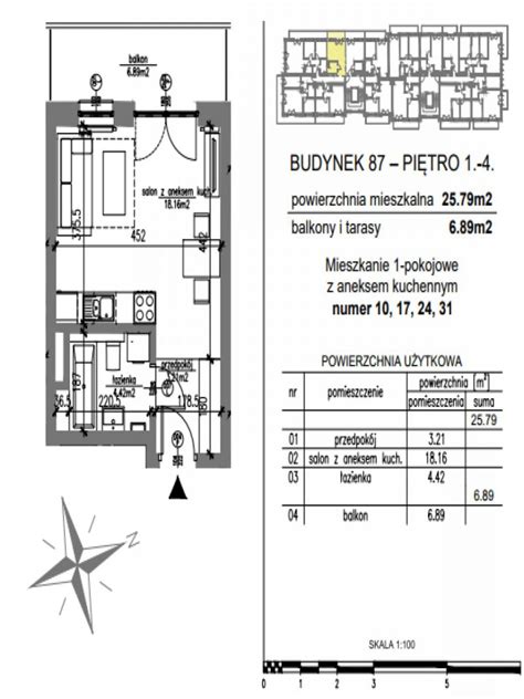 Mieszkanie Kraków ul Żabiniec 25 m2