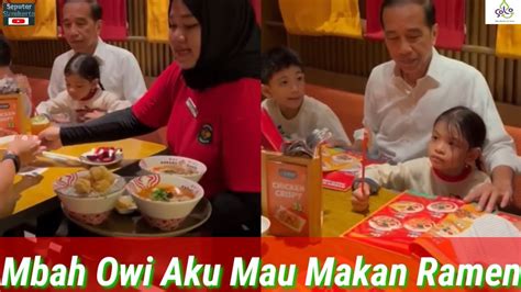 Jokowi Tiba Bikin Panik Pemilik Warung Ramen Putri Kesayangan Gibran