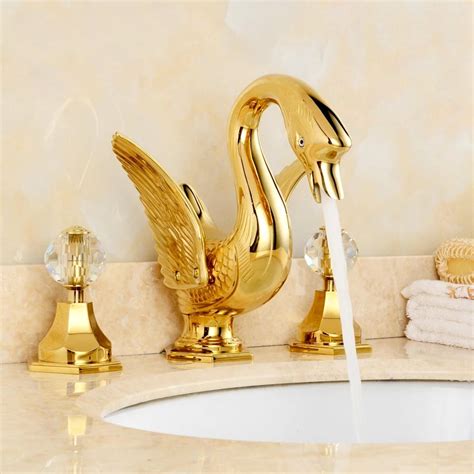 Gold Swan Dual Handle Bathroom Faucet Royal Toiletry Global