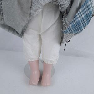 Vintage Porcelain Baby Doll Blonde Hair Blue Eyes Large At Etsy