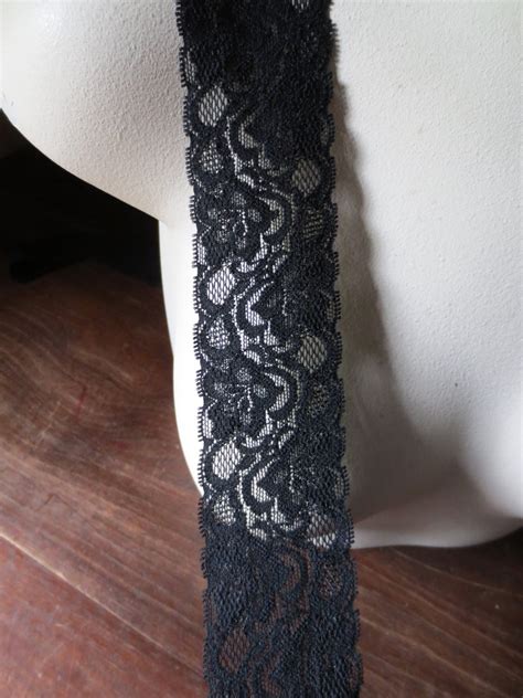 Yds Black Stretch Lace For Lingerie Costume Design Str Etsy