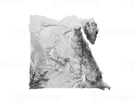 Egypt Map Shaded Relief Map 3d Illustration 37302863 Png
