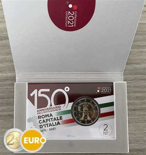 2 Euro Italien 2021 150 Jahre Rom Hauptstadt Stgl Coincard