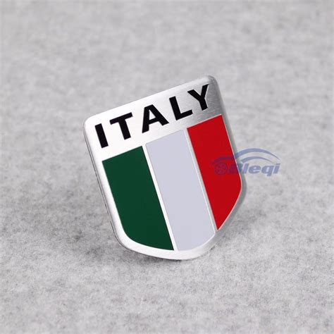 D Metal Italy Italian Flag Badge Emblem Decals Sticker Auto