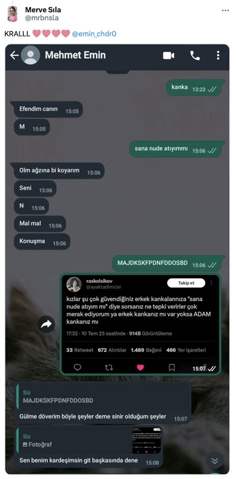 Erkek Kankalar Na Nude Atan K Zlara Gelen Mesajlar Onedio