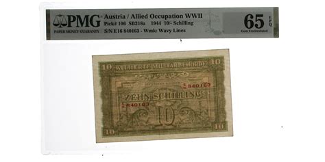 Austria Allied Occupation Wwii Schilling Pmg Gu Epq