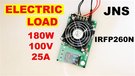 Электронная нагрузка 4х проводная 180W от JNS / 25A 100V - YouTube