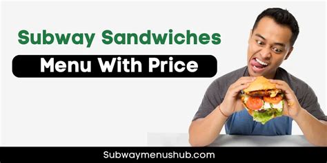 Subway Sandwich Menu With Prices Most Updated List 2024