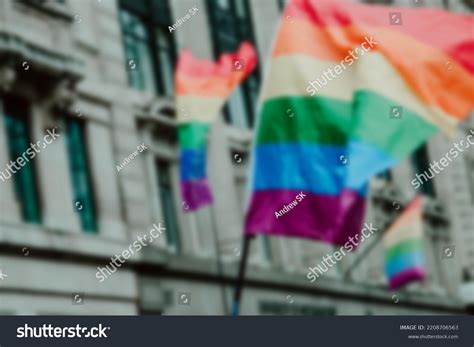 Gay Rainbow Flag Blurred Background Concept Stock Photo Shutterstock