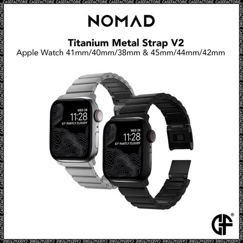 Nomad Titanium Metal Strap V2 for Apple Watch 41mm/40mm/38mm & Apple ...