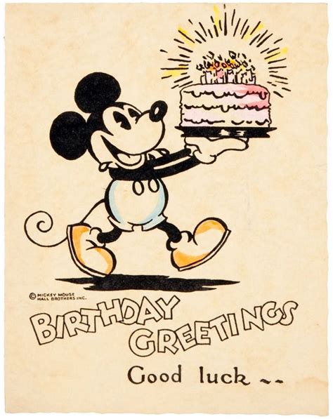 Mickey Mouse birthday card - birthday cake | Happy birthday mickey ...