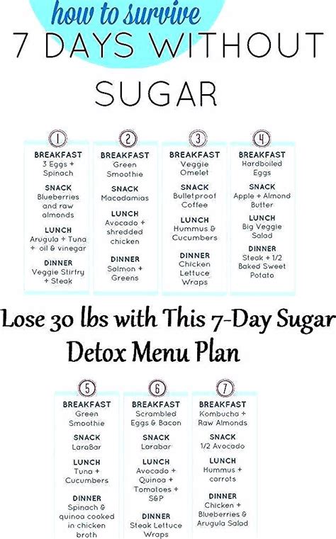 Sugar Detox Menu Plan