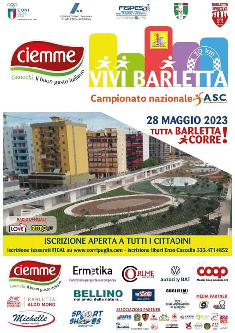 Puglia Tutta Barletta Corre Evento Domenica 28 Maggio Per Le Vie