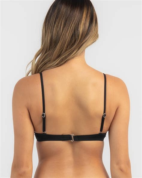 Shop Billabong Sol Searcher Reese Underwire Bra Bikini Top In Black