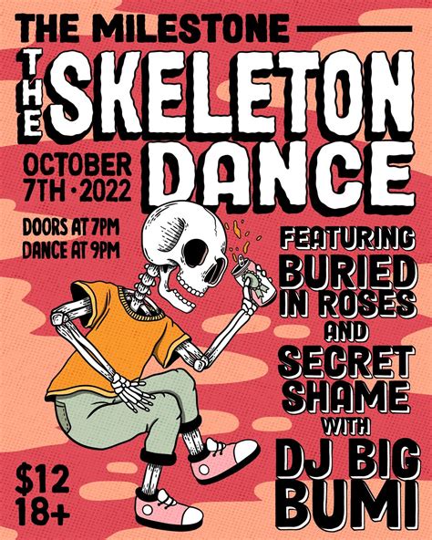 SKELETON DANCE at The Milestone with BURIED IN ROSES, SECRET SHAME