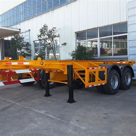 Axles Ft Ft Frame Shipping Chassis Skeletal Skeleton Semi Trailer