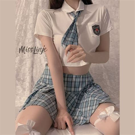 Jual Baju Dinas Istri Lingerie Kostum Cosplay Seragam Sekolah Murid Sexy Premium Dapat G String