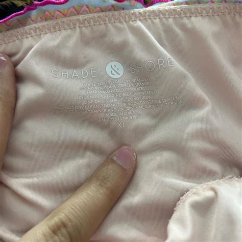 Pink And Blue Floral Patterned Bikini Bottoms Depop