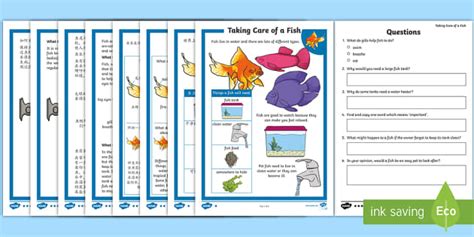 Ks How To Look After A Fish Differentiated Comprehension Go Respond