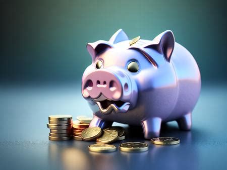 A Piggy Bank Sitting On Top Of A Pile Of Coins Image Design Id