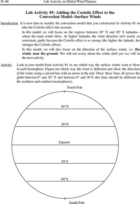 Global Wind Patterns Worksheet | Worksheet for Education