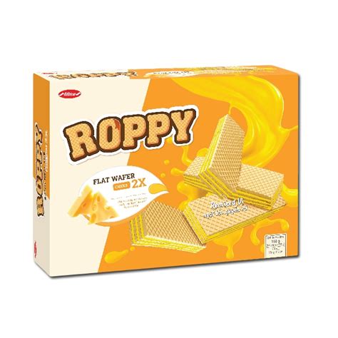 Bánh Roppy Wafer Flat Phô Mai Nhân Đôi HG 168g