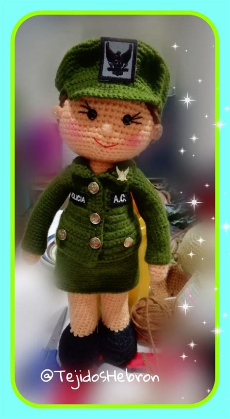 Policia tejida | Muñecos de ganchillo, Muñeca amigurumi, Ganchillo ...