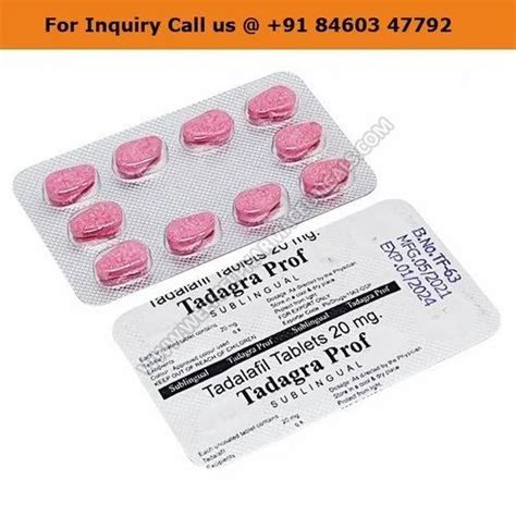 Tadagra Professional Tablet At Rs 200 Stripe Ed Medicine In Nagpur