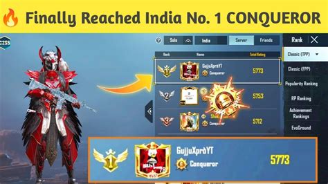 🇮🇳finally Reached India No 1 Solo Conqueror 🔥 Solo Rank Push Tips And Tricks For Bgmi Gujjuxpro