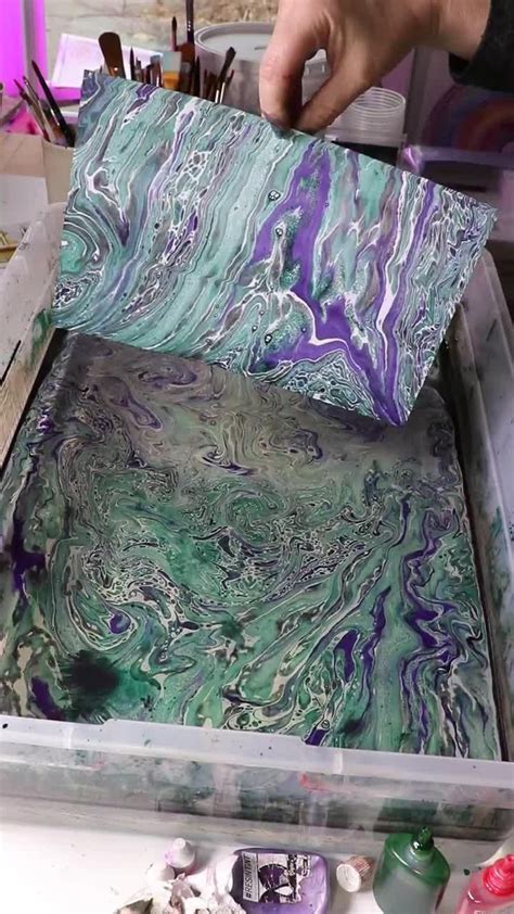 Easy Marbling Technique Only Two Ingredients [video] Marbling Techniques Marble Paper Art