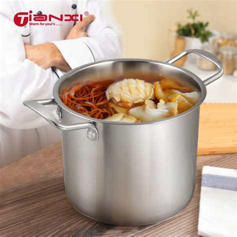 28 CM Soup Stock Pots 304 Stainless Steel Soup Thickening Non Stick