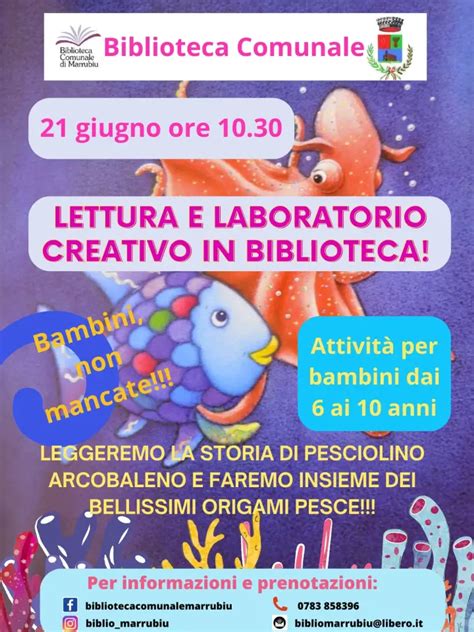 Lettura E Laboratorio Creativo In Biblioteca Comune Di Marrubiu