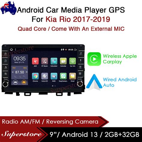 9 CarPlay Android 13 Auto Car Stereo GPS Head Unit For Kia Rio 2017