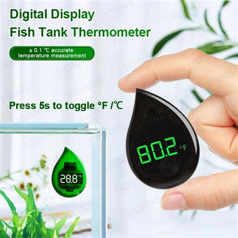 Nieuwe Aquarium Zelfklevende Thermometer Lcd Digitale Aquarium Mini ...