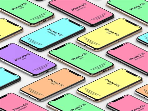 Free Iphone Xs Isometric Mockup Psd Good Mockups