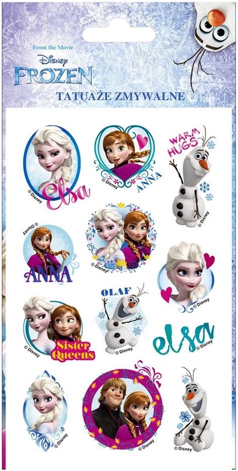 TATUAŻE TATOO TATUAŻ DLA DZIECI FROZEN KRAINA LODU 7398323871