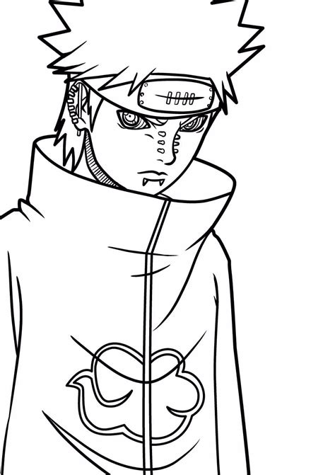 Nagato Akatsuki Dibujo Para Colorear Dolor Dibujos Para Colorear